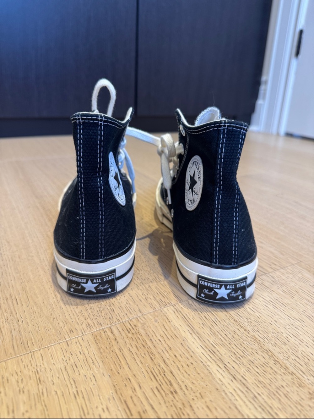 Converse High Top Sneakers - Black & White (NEVER WORN) - Picture 3 of 3